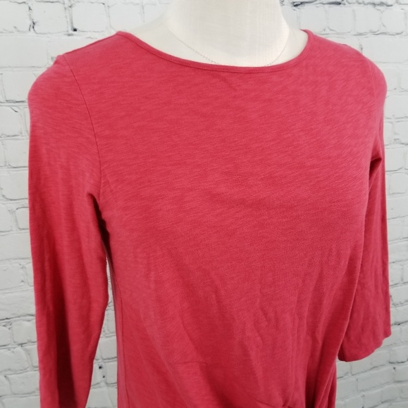 LUCY & LAUREL | pink 3/4 sleeve with knot hem - Picture 2 of 5
